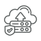 Backed up by an internal or third-party service