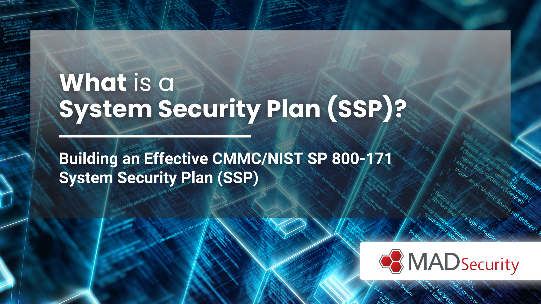 What is a System Security Plan (SSP)?